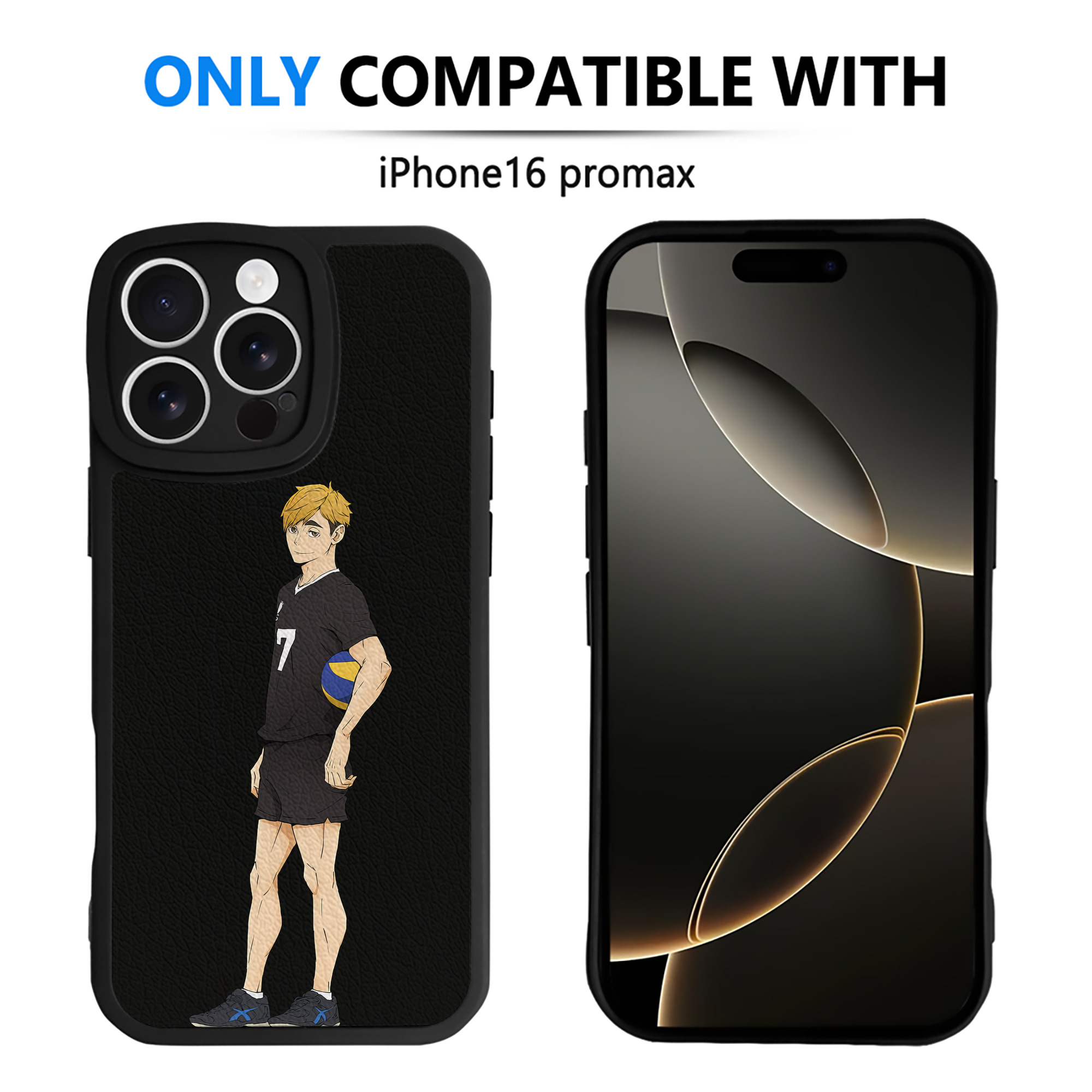 （画像用） ハイキュー!! Haikyu!! 【iPhone 16シリーズ対応】シリコンスマホケース（レザー調） 材質：シリコン